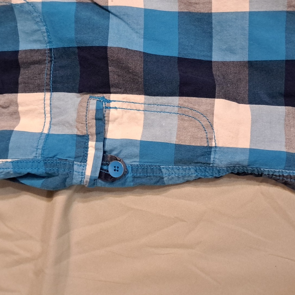 💥2/$10💥Capris George plus size 16 blue checker pattern - Picture 6 of 6